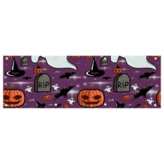 Pumpkin Ghost Witch Hat Halloween Sketch Holiday Banner And Sign 9  X 3  by Ravend