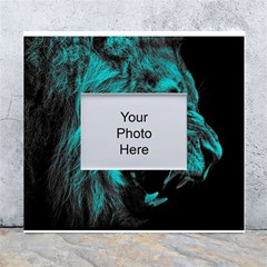 Angry Male Lion Predator Carnivore White Wall Photo Frame 5  X 7  by Salman4z