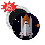 Rocket Space Universe Spaceship 2.25  Magnets (100 pack)  Front