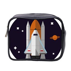 Rocket Space Universe Spaceship Mini Toiletries Bag (two Sides) by Salman4z