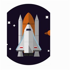 Rocket Space Universe Spaceship Large Garden Flag (two Sides) by Salman4z