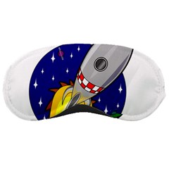 Rocket Ship Launch Vehicle Moon Sleeping Mask by Salman4z