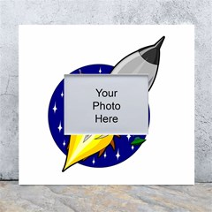 Rocket Ship Launch Vehicle Moon White Wall Photo Frame 5  X 7  by Salman4z