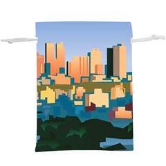 City Buildings Urban Dawn Lightweight Drawstring Pouch (xl) by Salman4z