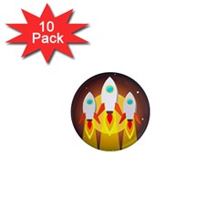 Rocket Take Off Missiles Cosmos 1  Mini Magnet (10 Pack)  by Salman4z