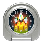 Rocket Take Off Missiles Cosmos Travel Alarm Clock Front