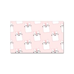 Pattern Pink Cute Sweet Fur Cats Sticker (rectangular) by Salman4z