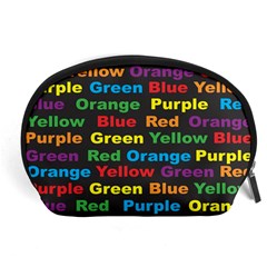 Red Yellow Blue Green Purple Accessory Pouch (large) by Salman4z