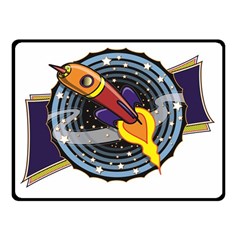 Rocket Space Clipart Illustrator Fleece Blanket (small) by Salman4z