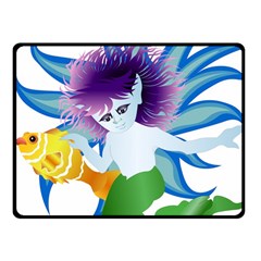 Mermaid Fantasy Undersea Merman Fleece Blanket (small) by Salman4z