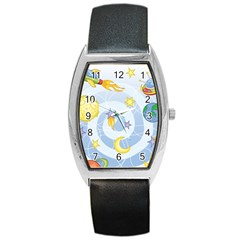 Science Fiction Outer Space Barrel Style Metal Watch by Salman4z