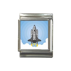 Rocket Shuttle Spaceship Science Italian Charm (13mm) by Salman4z