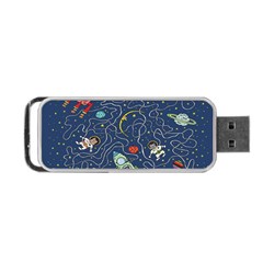 Cat Cosmos Cosmonaut Rocket Portable Usb Flash (two Sides) by Salman4z