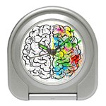 Brain Mind Psychology Idea Drawing Travel Alarm Clock Front