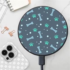 Bons Foot Prints Pattern Background Wireless Fast Charger(black) by Salman4z