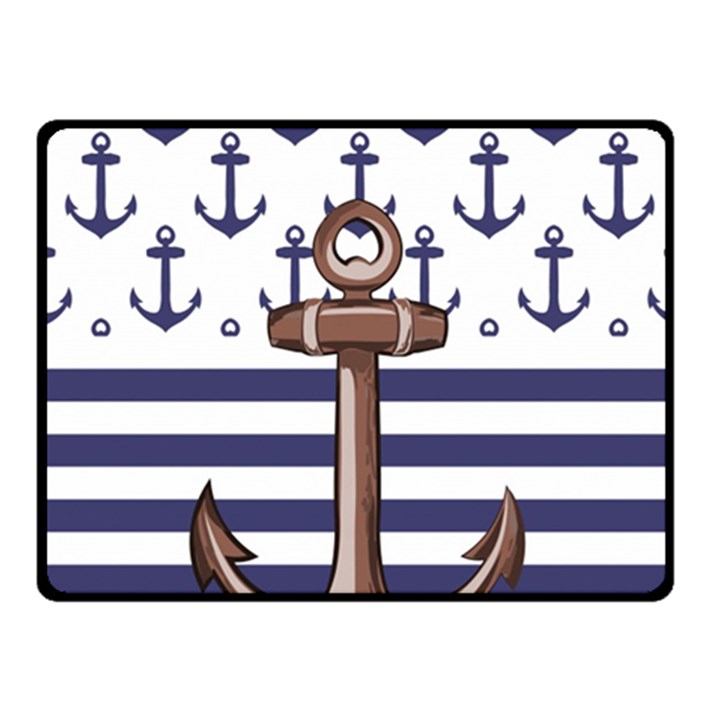 Anchor Background Design Fleece Blanket (Small)