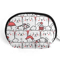 Cute Cat Chef Cooking Seamless Pattern Cartoon Accessory Pouch (medium) by Salman4z