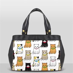 Cat Kitten Seamless Pattern Oversize Office Handbag by Salman4z