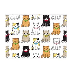 Cat Kitten Seamless Pattern Crystal Sticker (a4) by Salman4z