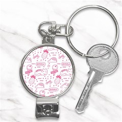 Cute-girly-seamless-pattern Nail Clippers Key Chain by Salman4z