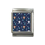 Cute-astronaut-cat-with-star-galaxy-elements-seamless-pattern Italian Charm (13mm) Front