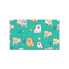 Seamless-pattern-cute-cat-cartoon-with-hand-drawn-style Sticker Rectangular (10 Pack) by Salman4z