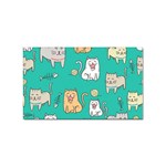 Seamless-pattern-cute-cat-cartoon-with-hand-drawn-style Sticker Rectangular (10 pack) Front