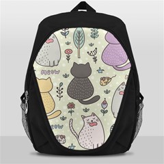 Funny Cartoon Cats Seamless Pattern Backpack Bag by Salman4z