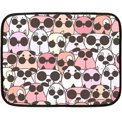 Cute-dog-seamless-pattern-background Fleece Blanket (mini) by Salman4z