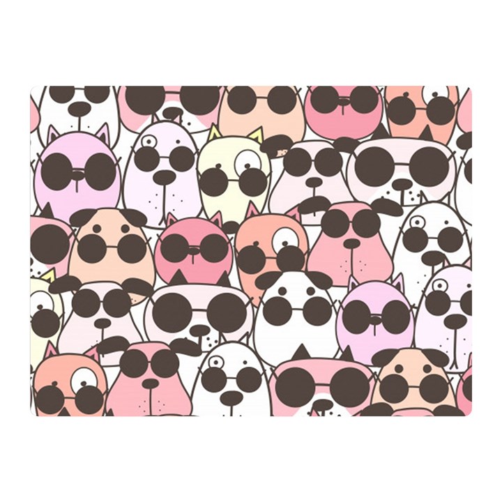 Cute-dog-seamless-pattern-background Two Sides Premium Plush Fleece Blanket (Mini)