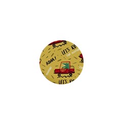 Childish-seamless-pattern-with-dino-driver 1  Mini Buttons by Salman4z