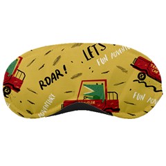 Childish-seamless-pattern-with-dino-driver Sleeping Mask by Salman4z