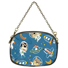 Seamless-pattern-funny-astronaut-outer-space-transportation Chain Purse (one Side) by Salman4z