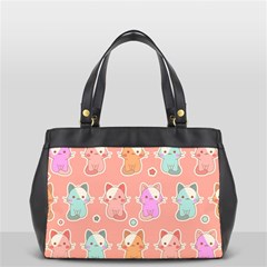 Cute-kawaii-kittens-seamless-pattern Oversize Office Handbag by Salman4z