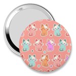 Cute-kawaii-kittens-seamless-pattern 3  Handbag Mirrors Front