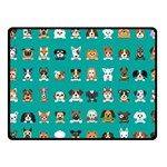 Different-type-vector-cartoon-dog-faces Fleece Blanket (Small) 50 x40  Blanket Front