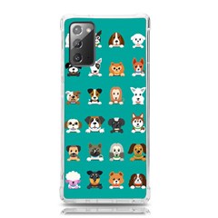 Different-type-vector-cartoon-dog-faces Samsung Galaxy Note 20 Tpu Uv Case by Salman4z