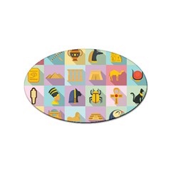 Egypt-icons-set-flat-style Sticker Oval (100 Pack) by Salman4z