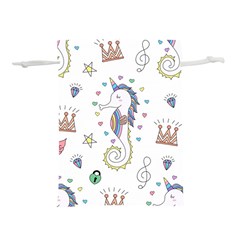 Seamless-pattern-cute-unicorn-cartoon-hand-drawn Lightweight Drawstring Pouch (m) by Salman4z