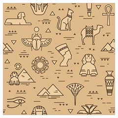 Egyptian-seamless-pattern-symbols-landmarks-signs-egypt Lightweight Scarf  by Salman4z