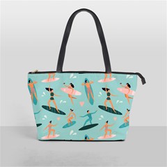 Beach-surfing-surfers-with-surfboards-surfer-rides-wave-summer-outdoors-surfboards-seamless-pattern- Classic Shoulder Handbag by Salman4z