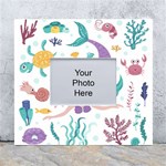 Set-cute-mermaid-seaweeds-marine-inhabitants White Wall Photo Frame 5  x 7  Front