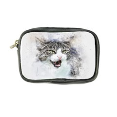 Cat Pet Art Abstract Watercolor Coin Purse by Jancukart