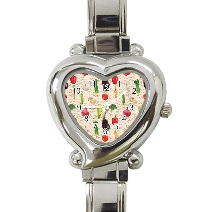 Vegetables Heart Italian Charm Watch