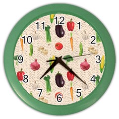 Vegetables Color Wall Clock by SychEva