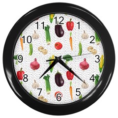 Vegetable Wall Clock (black) by SychEva