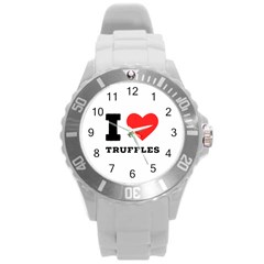 I Love Truffles Round Plastic Sport Watch (l) by ilovewhateva