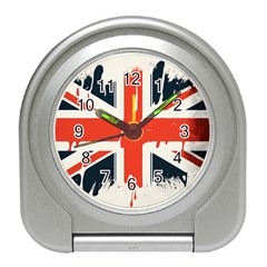 Union Jack England Uk United Kingdom London Travel Alarm Clock by Ravend