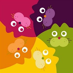 Colorful Cats Play Mat (rectangle) by Sparkle