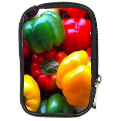 Colorful Capsicum Compact Camera Leather Case by Sparkle